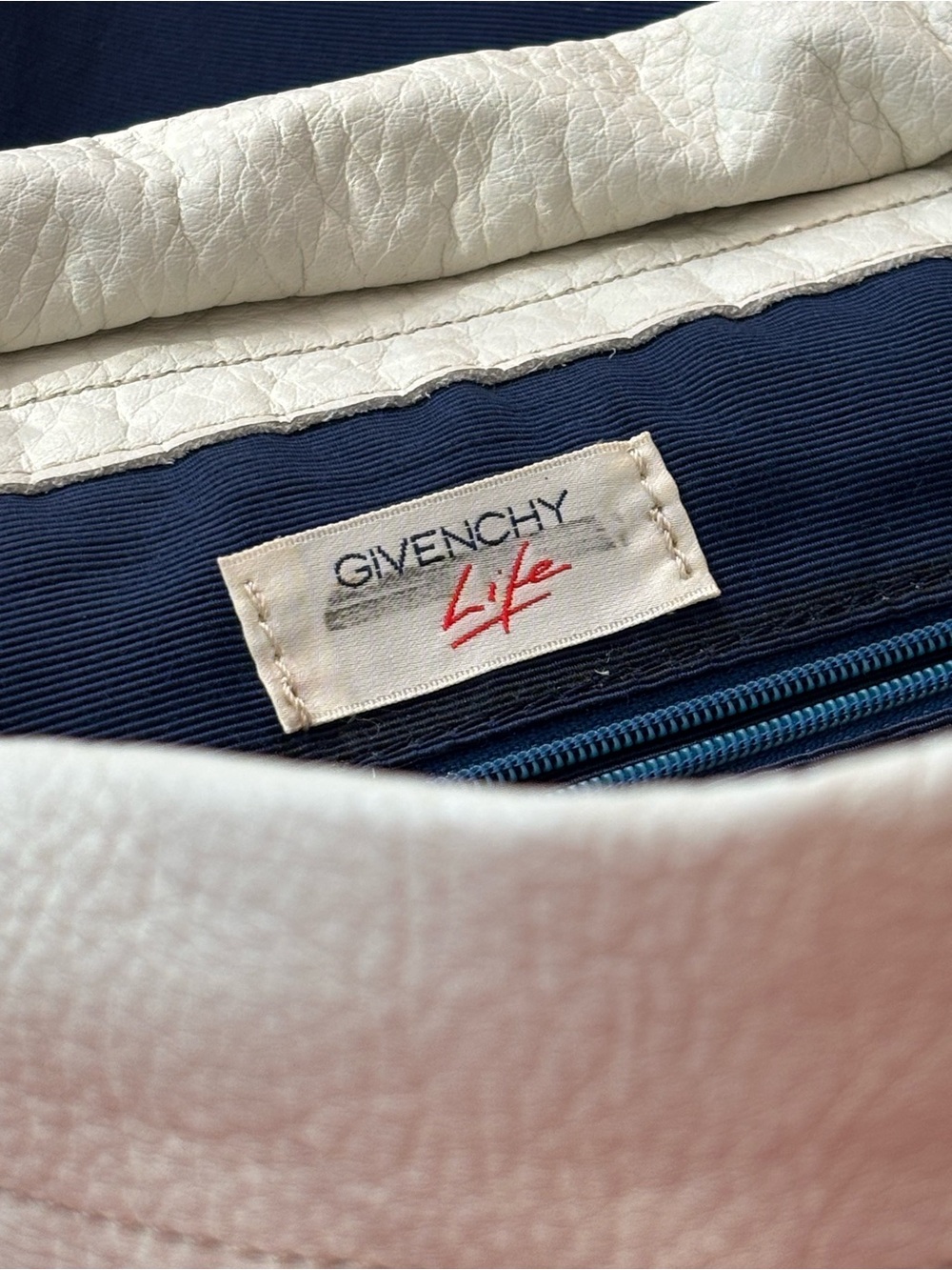 Givenchy Life Vintage Soft Pebble Leather Crossbody Bag, Off-White, EVC - Picture 14 of 16